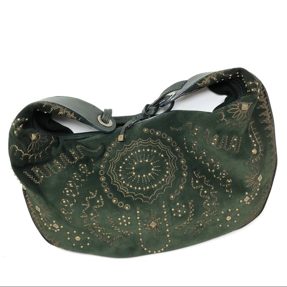 DONALD J. PLINER suede green hobo, made in Italy, NWOT - Picture 7 of 10